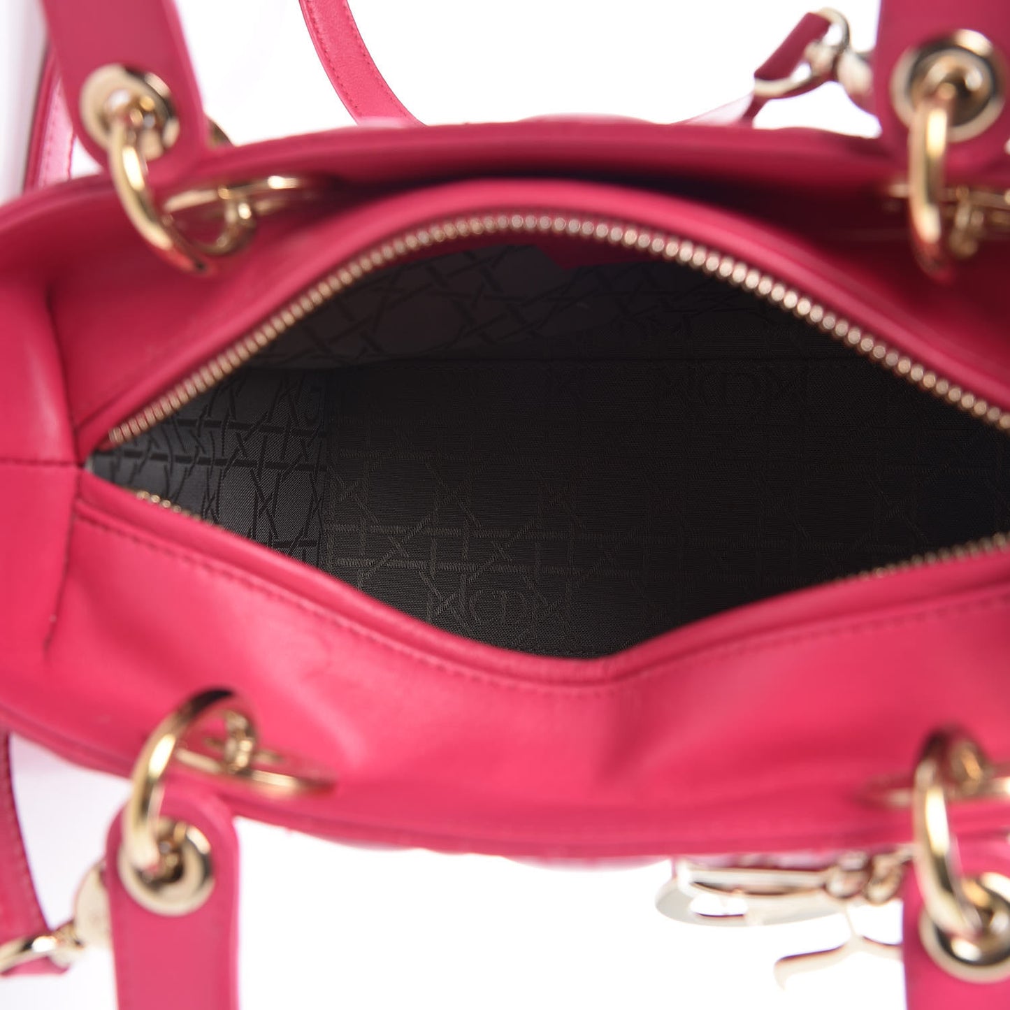 Lambskin Cannage Medium Lady Dior Pink