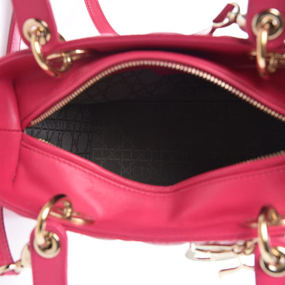 Christian Dior Lambskin Cannage Medium Lady Dior Pink 5 of 10