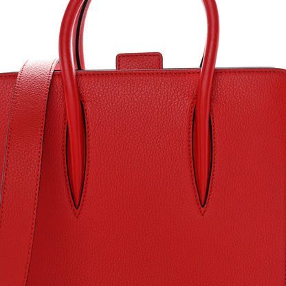 Christian Louboutin Calfskin Patent Studded Small Paloma Red 8 of 11