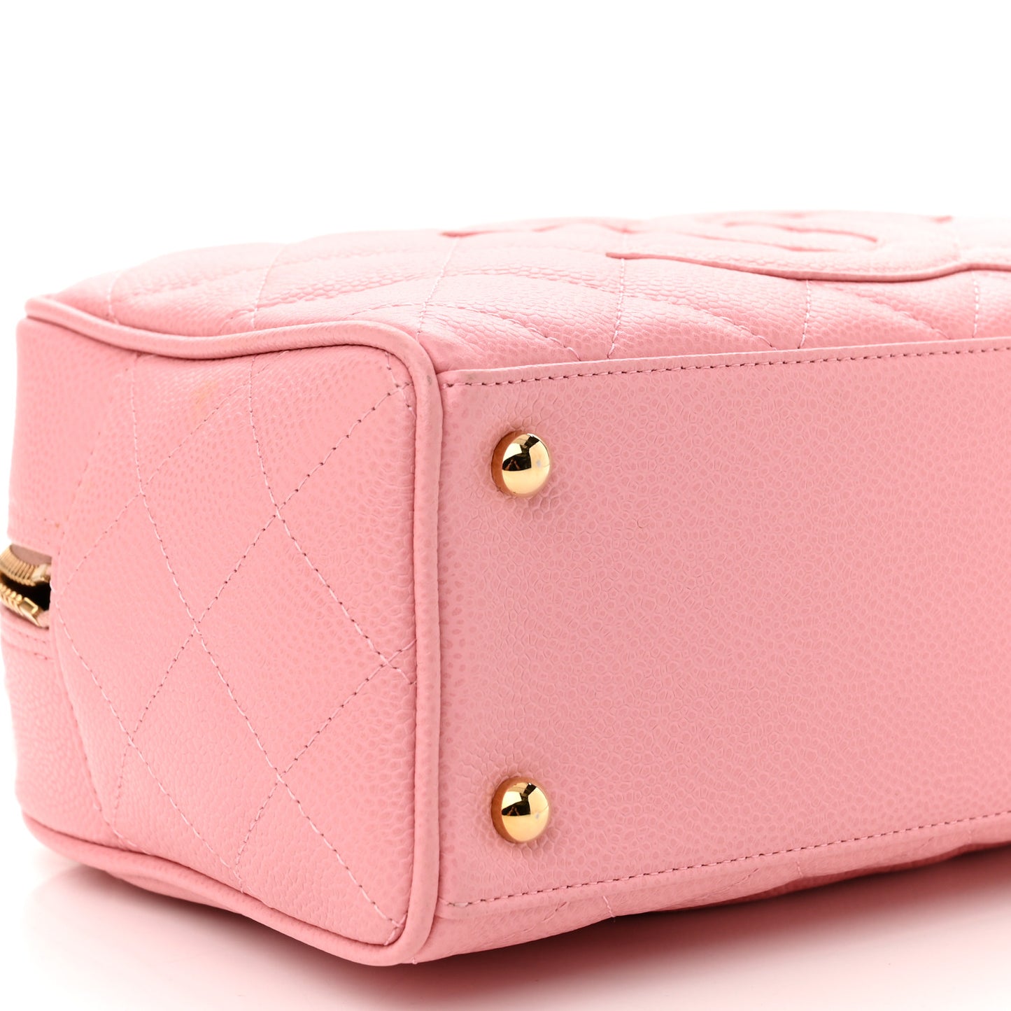Caviar Quilted Small Bowler Pink