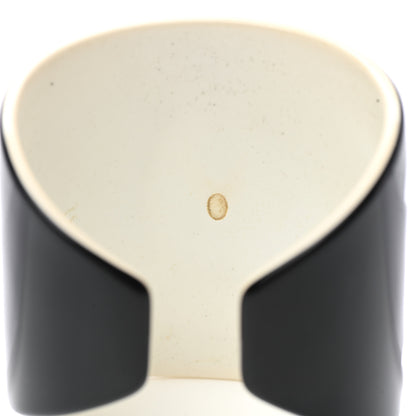 Chanel Resin CC Wide Cuff Black White 4 of 4