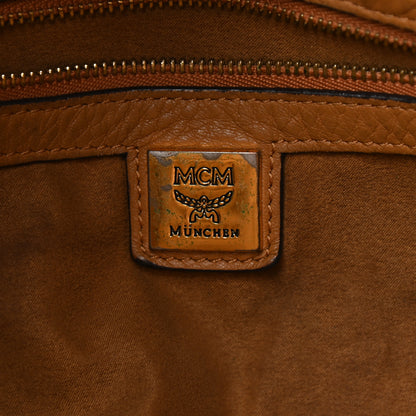 MCM Visetos Studded Medium Drawstring Shopper Cognac 6 of 21