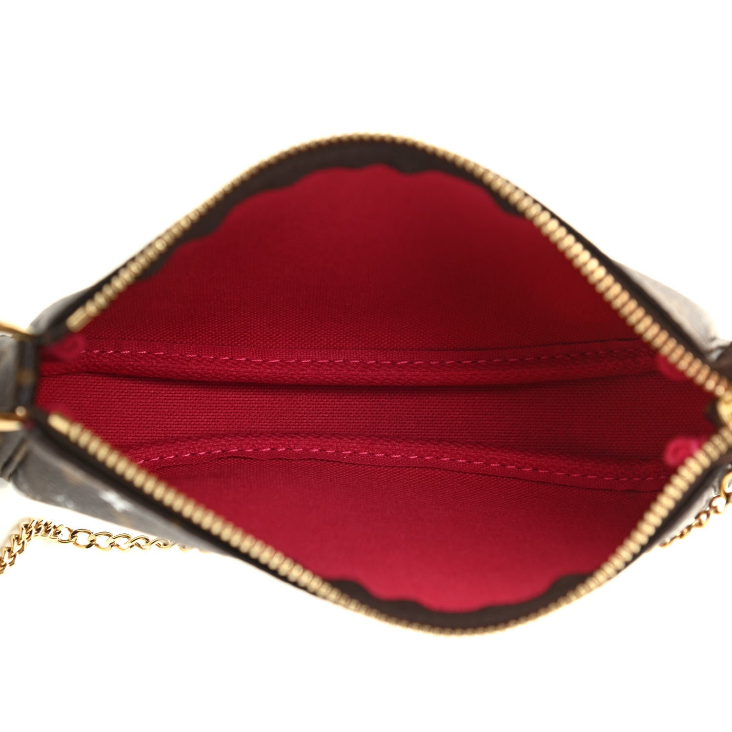 Louis Vuitton Monogram 2019 Christmas Animation Mini Courchevel Pochette Accessories Fuchsia 5 of 7