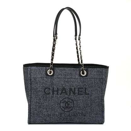 Chanel Lurex Boucle Small Deauville Tote Black 1 of 11