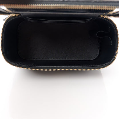 Chanel Lambskin Quilted Small Top Handle Vanity Case With Chain Black 5 of 13