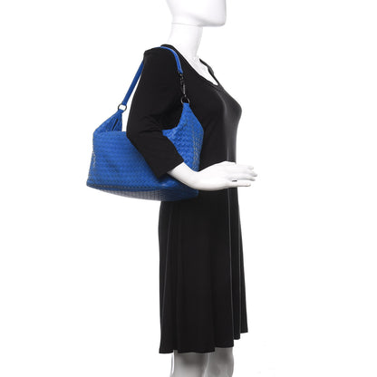 Bottega Veneta Nappa Intrecciato Small Shoulder Bag Blue 2 of 9