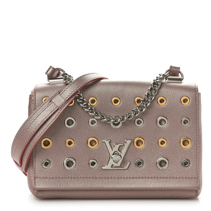 Louis Vuitton Soft Calfskin Eyelet Lockme II Chain Bag BB Rose Gold 1 of 9
