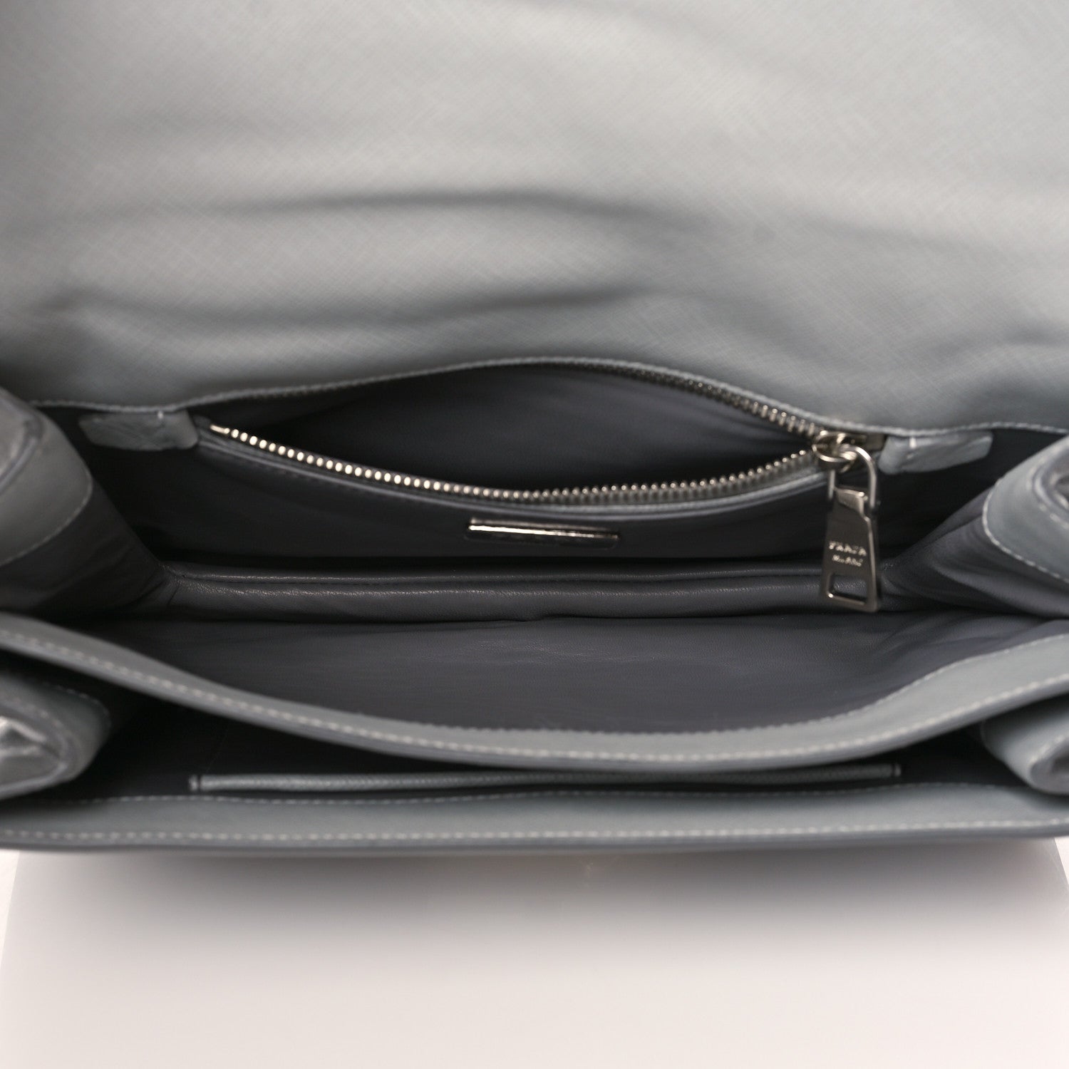 Prada Saffiano Soft Sound Shoulder Bag Marmo Nube 4 of 8