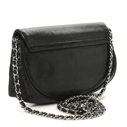Chanel Caviar Half Moon Wallet On Chain WOC Black 2 of 10