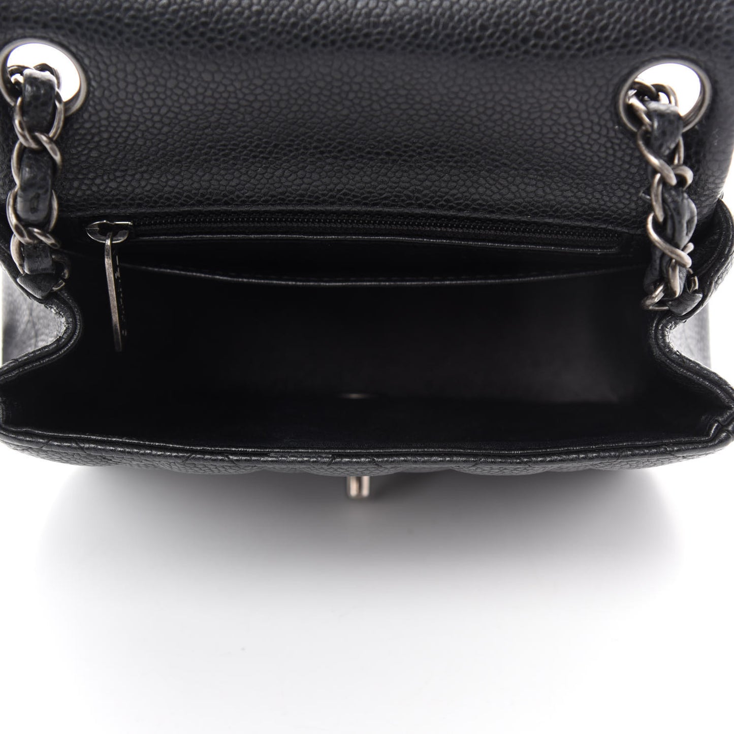 Caviar Quilted Mini Square Flap Black