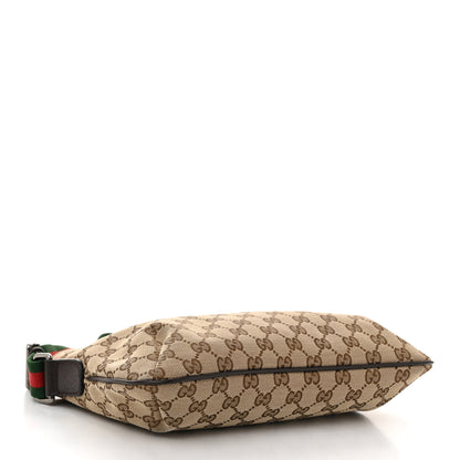 Gucci Monogram Web Small Flat Messenger Crossbody Dark Brown 4 of 10