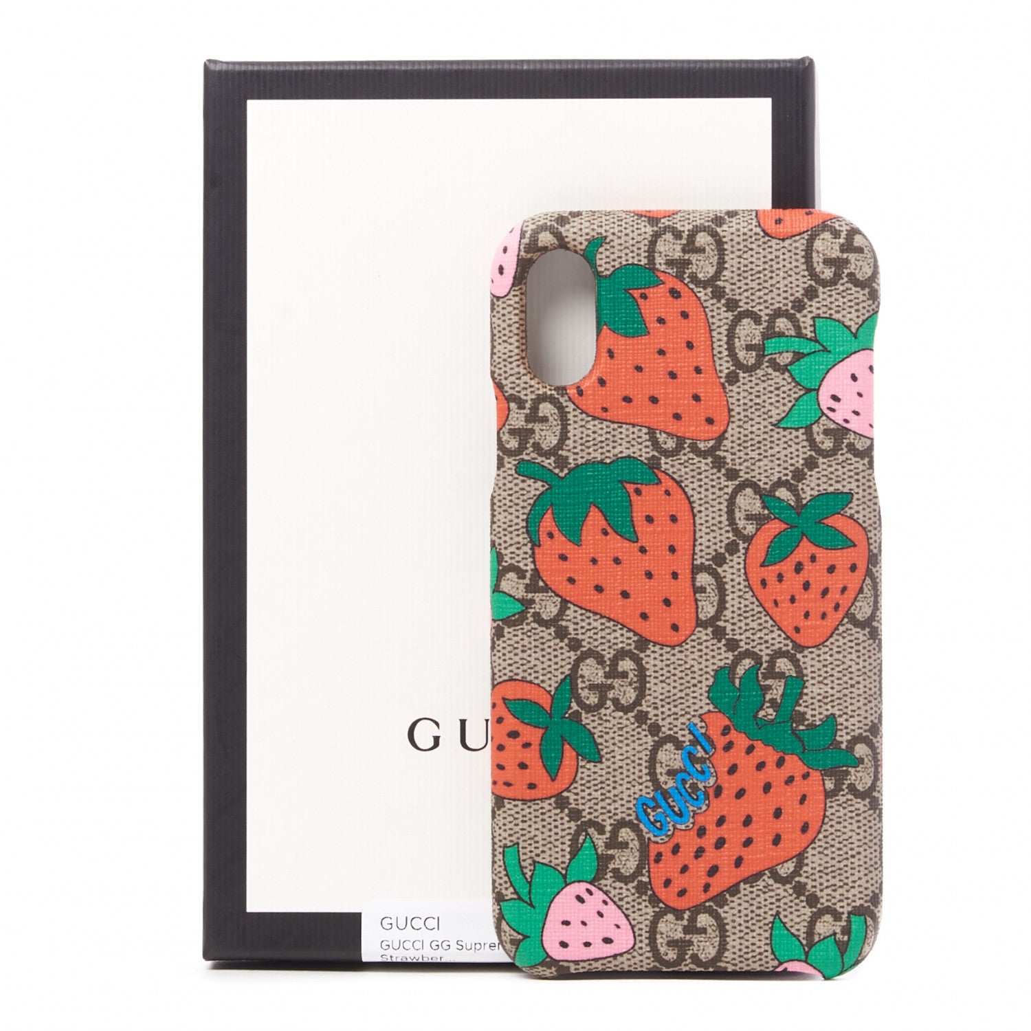 Gucci GG Supreme Monogram Strawberry iPhone X/XS Case 5 of 5