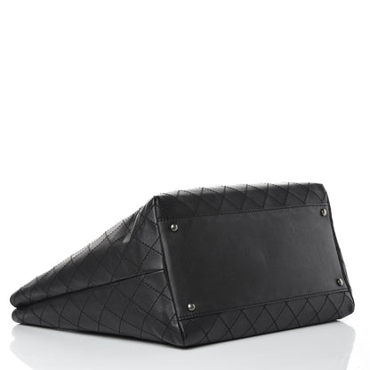 Chanel Calfskin Stitched Large Shopping Tote Black 4 of 10