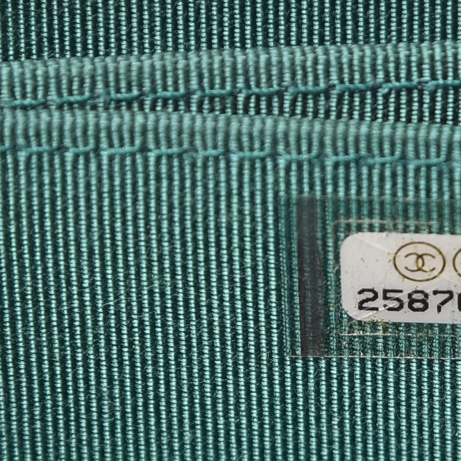 Chanel Metallic Caviar Quilted Zip Coin Purse Green 7 of 7