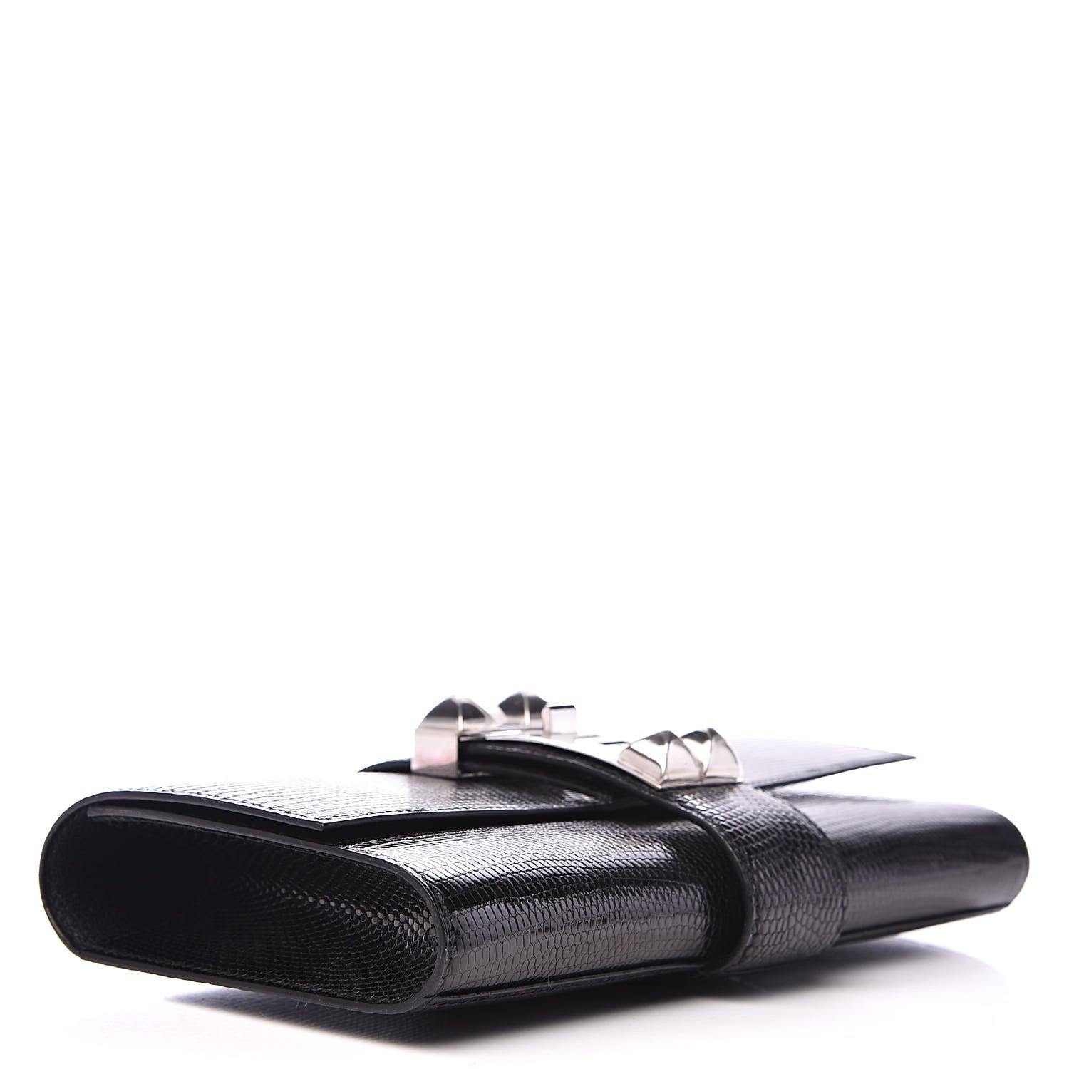 Hermes Lizard Medor Clutch 23 Black 4 of 11