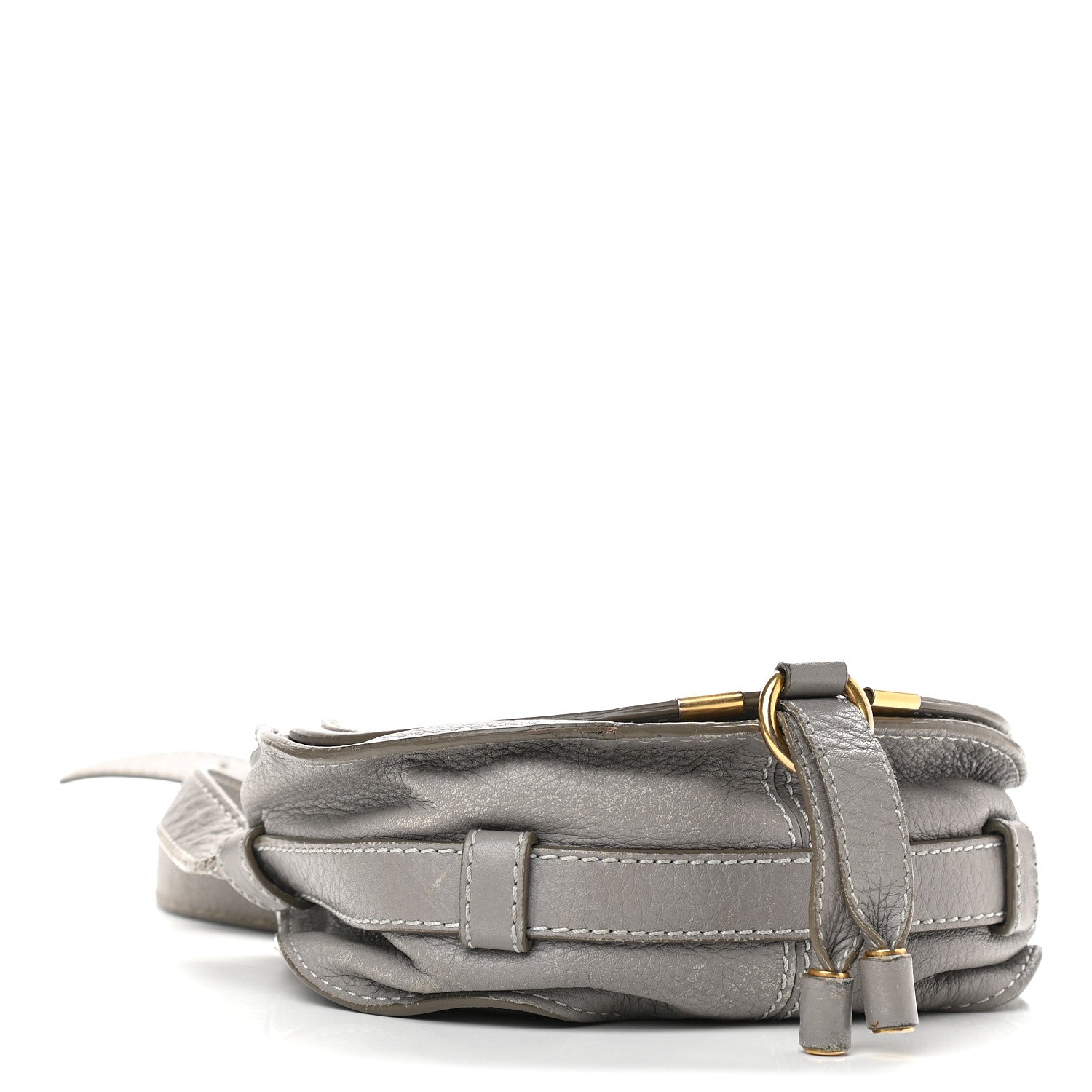 Chloe Calfskin Mini Marcie Round Crossbody Bag Cashmere Grey 4 of 11