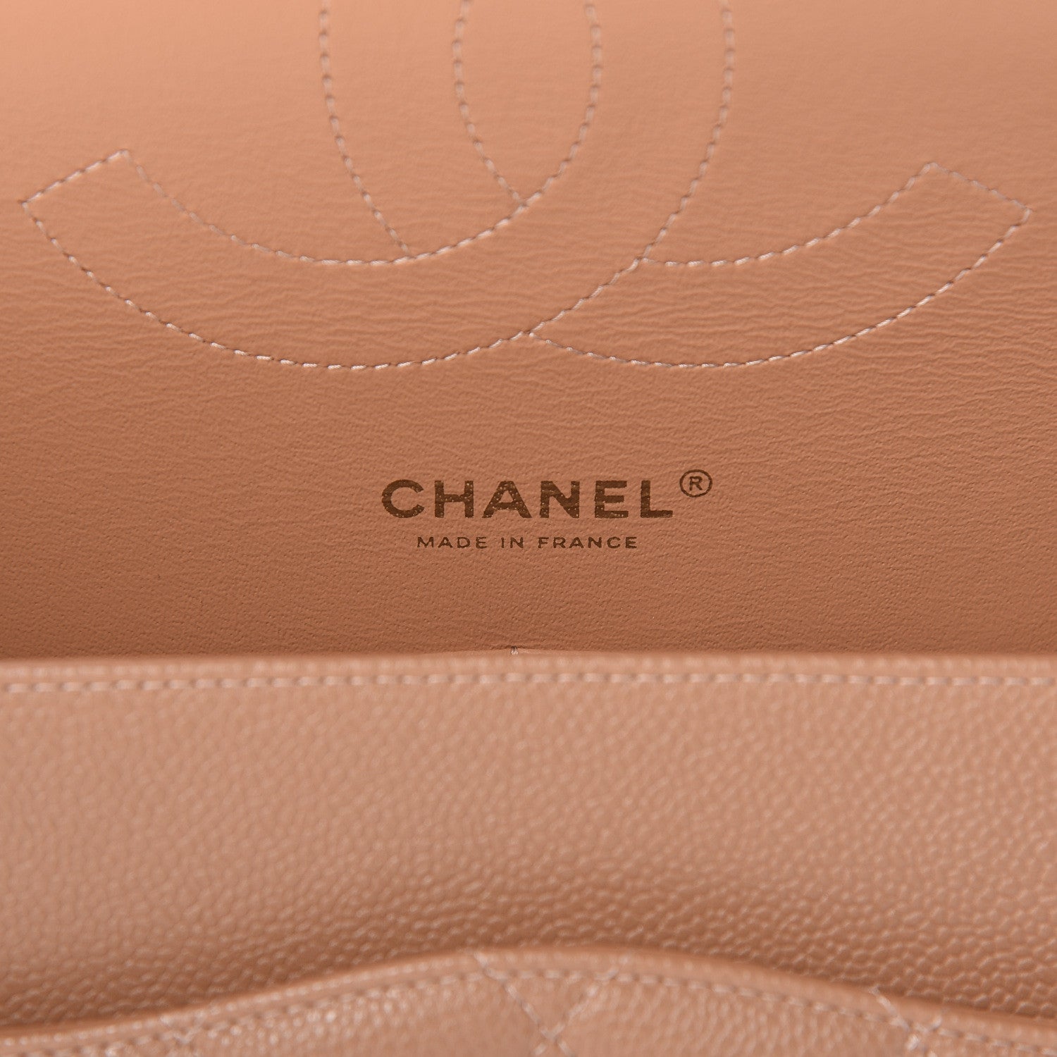 Chanel Caviar Quilted Jumbo Double Flap Beige 6 of 10