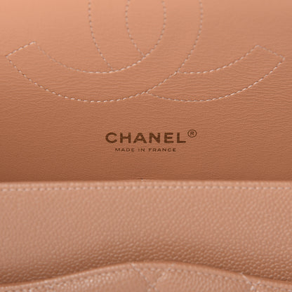 Chanel Caviar Quilted Jumbo Double Flap Beige 6 of 10