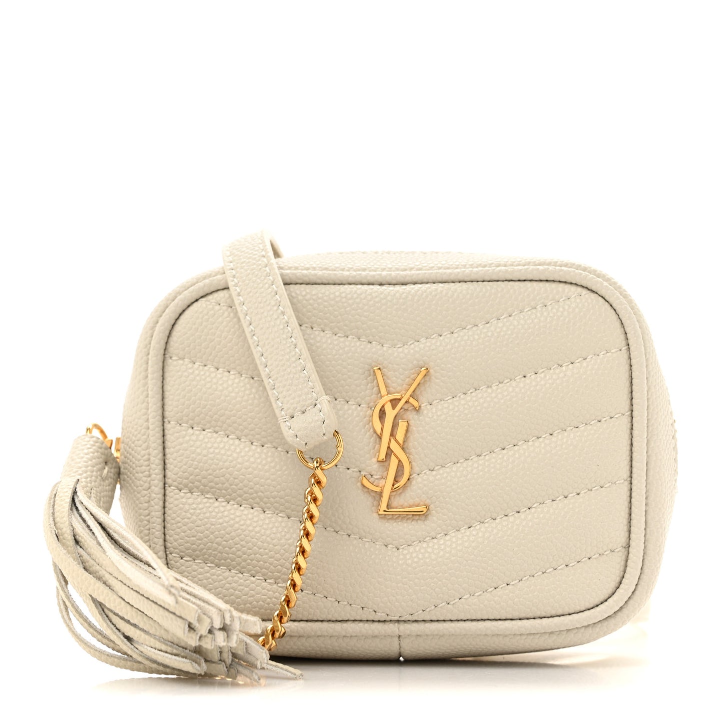 Grain De Poudre Matelasse Monogram Baby Lou Camera Bag Crema Soft