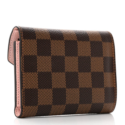 Louis Vuitton Damier Ebene Victorine Wallet Rose Ballerine 3 of 10
