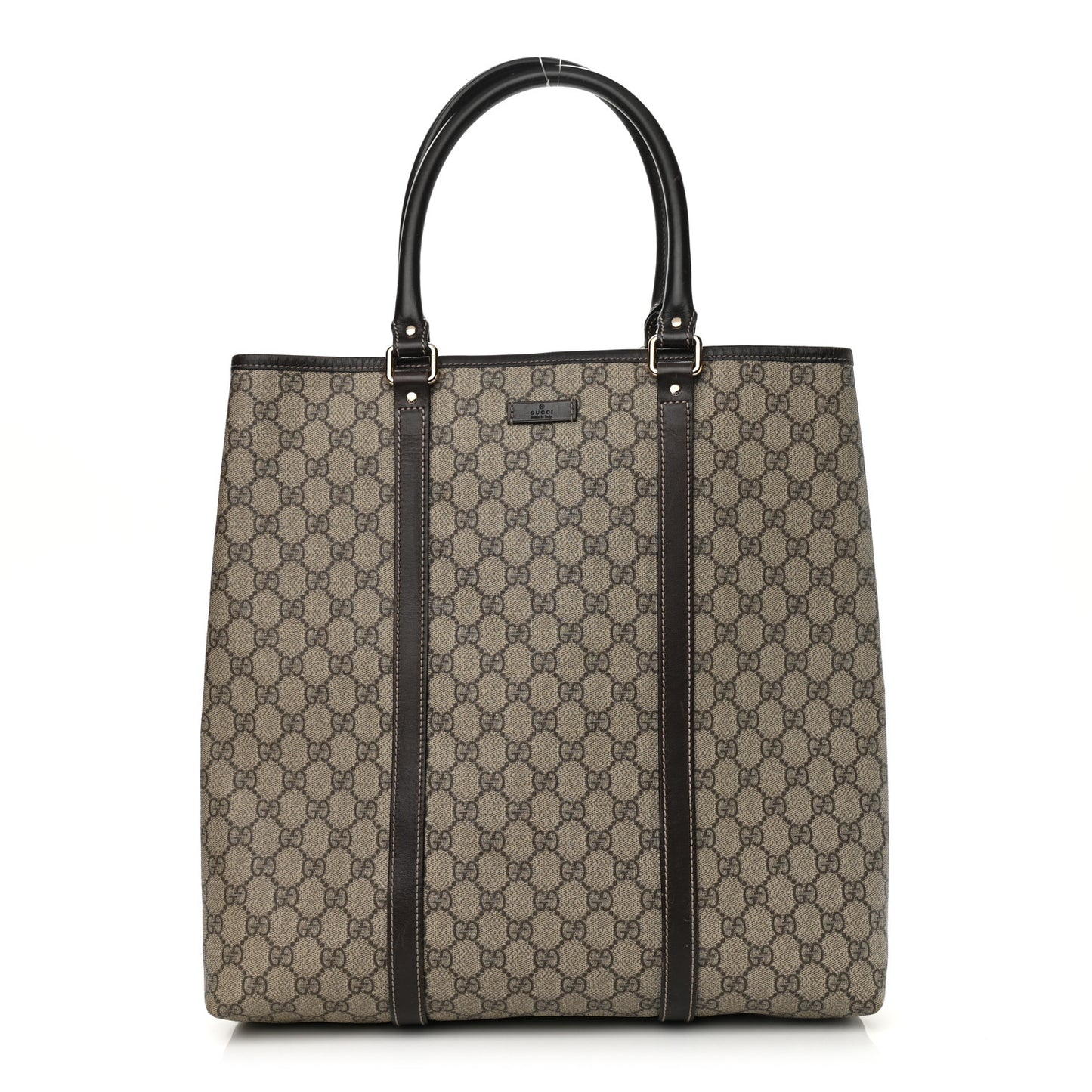 GG Plus Monogram Joy Vertical Tote Dark Brown