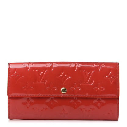 Louis Vuitton Vernis Sarah Wallet Rouge Grenadine 1 of 11
