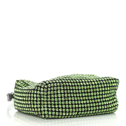 Alexander Wang Mesh Crystal Rhinestone Mini Heiress Pouch Green 4 of 10