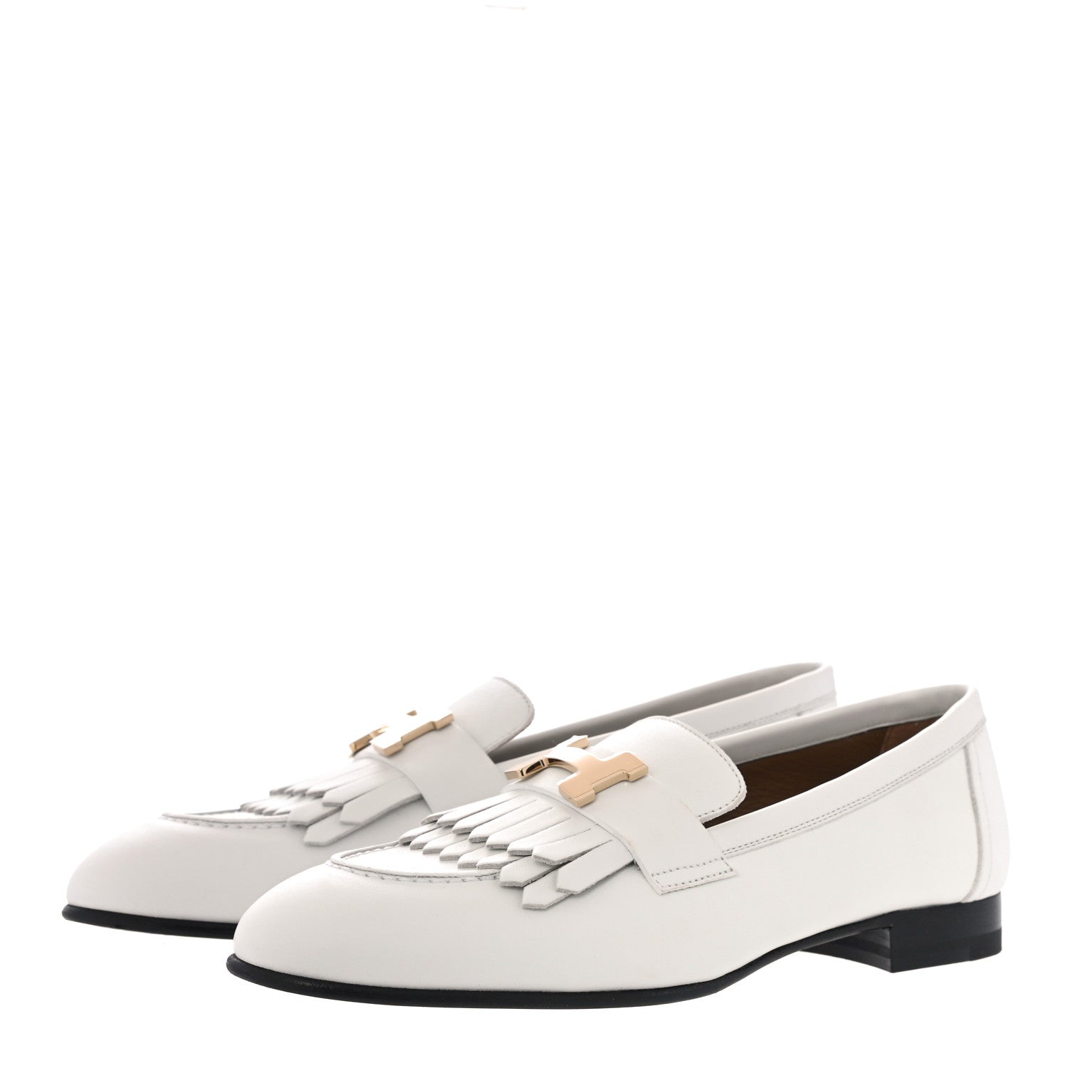 Hermes Calfskin Womens Royal Loafer 36 White 4 of 11