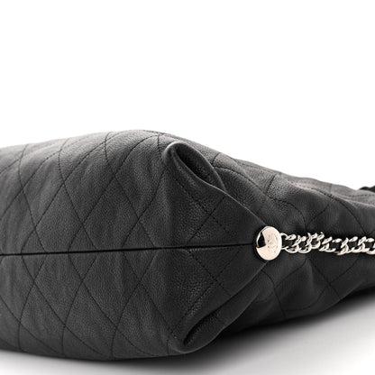 Chanel Grained Calfskin Stitched Medium Braided With Style Hobo Black 10 of 10
