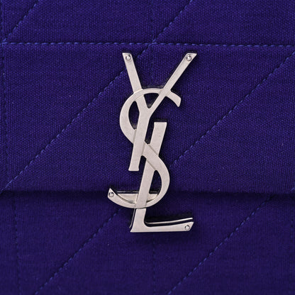 Saint Laurent Jersey Wool Patchwork Monogram Medium Jamie Baguette Purple 9 of 10