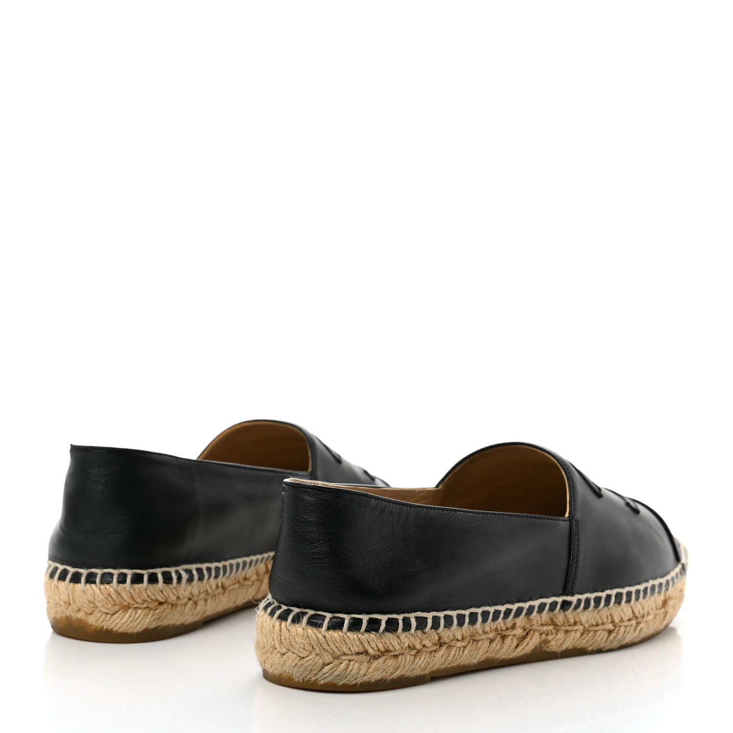 Chanel Lambskin CC Espadrilles 38 Black 4 of 10