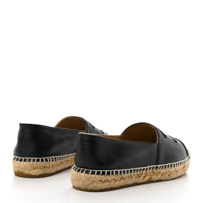 Chanel Lambskin CC Espadrilles 38 Black 4 of 10