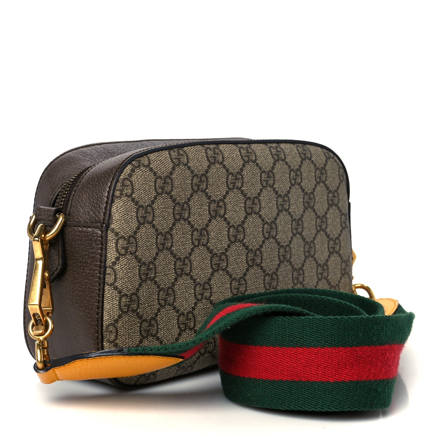 Gucci GG Supreme Monogram Web Neo Vintage Shoulder Bag Beige New Acero Crop 3 of 11