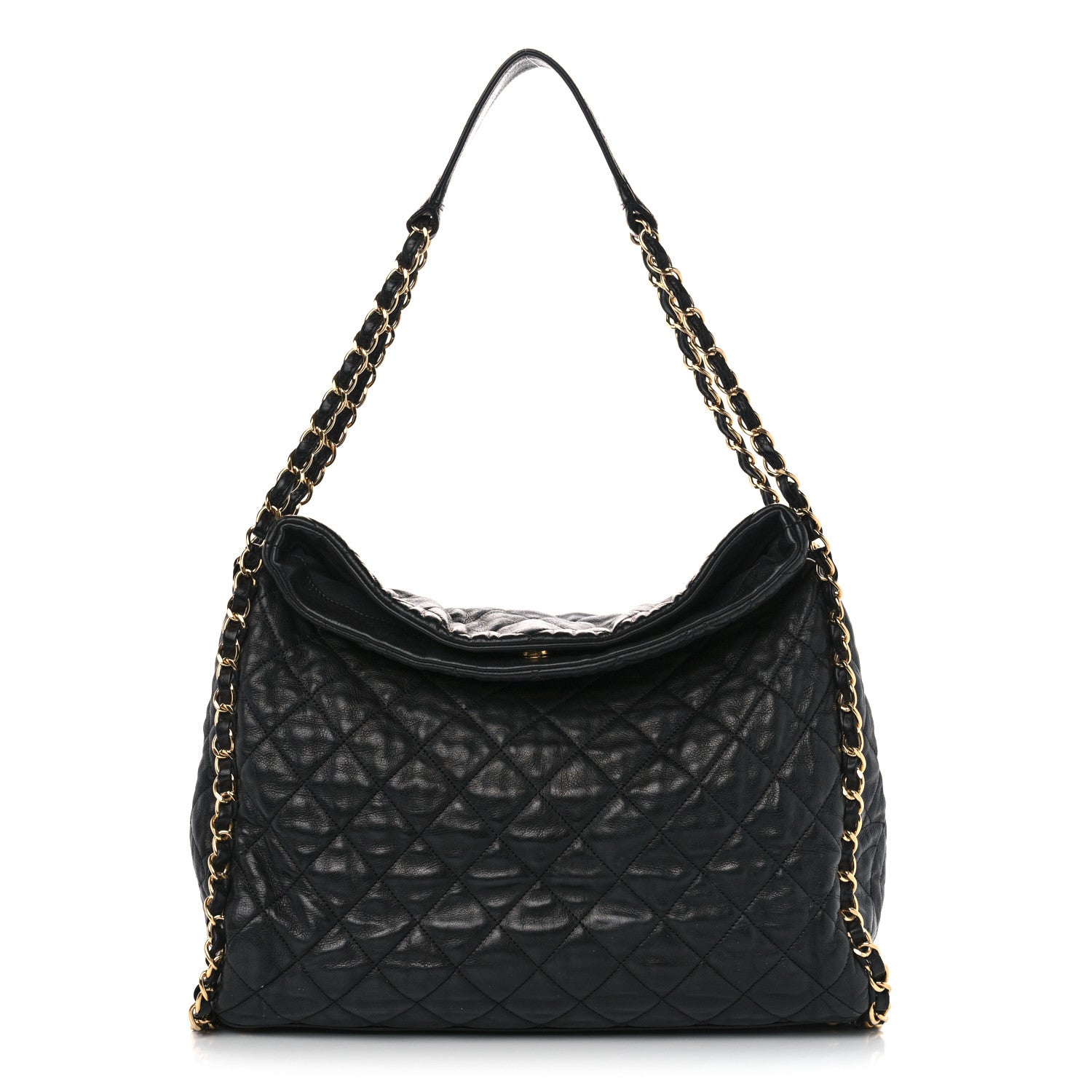 Chanel Calfskin Quilted Large Chain Me Hobo Black 1 of 12
