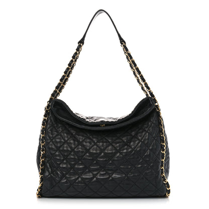 Chanel Calfskin Quilted Large Chain Me Hobo Black 1 of 12