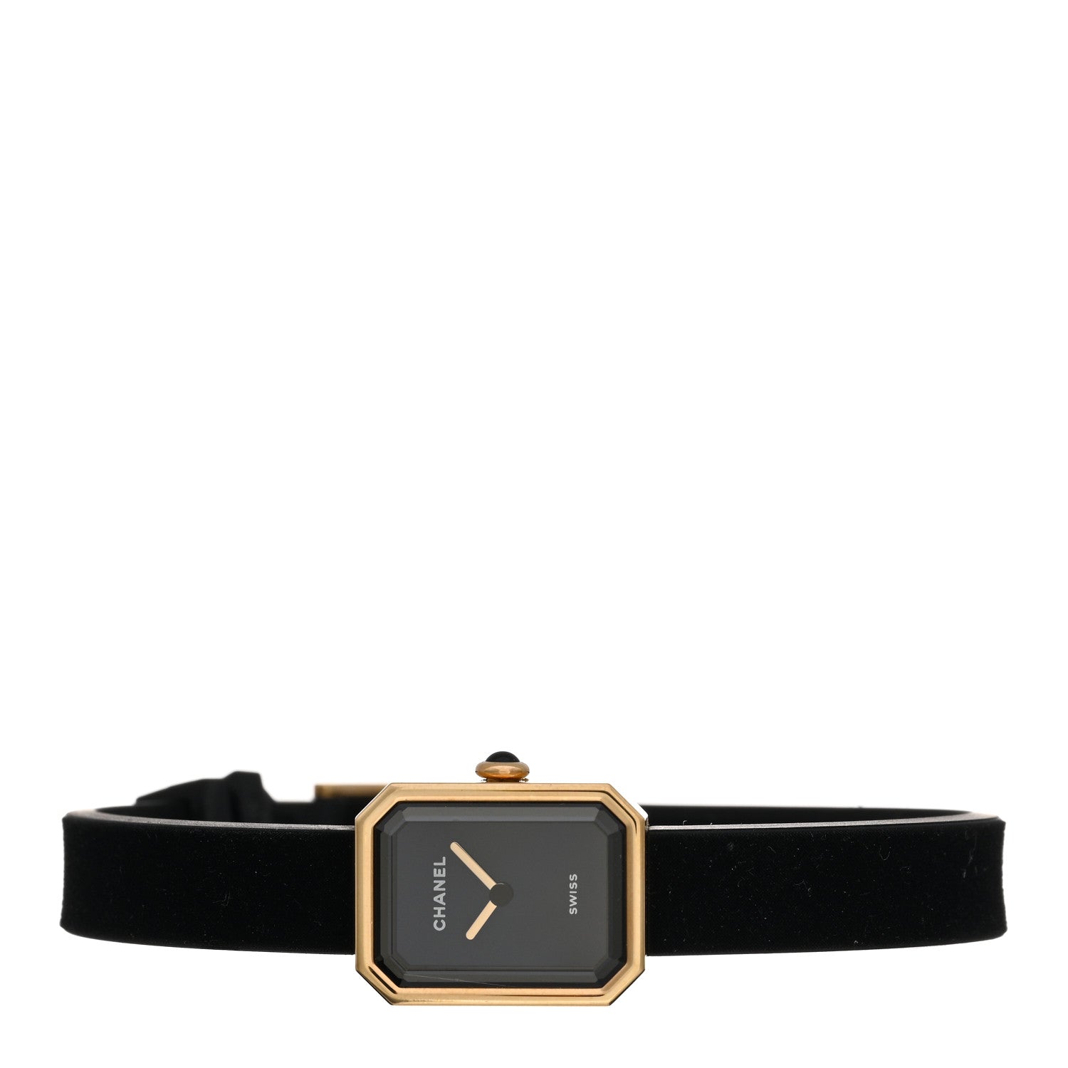 Chanel 18K Yellow Gold Titanium Rubber 20mm Premiere Ribbon Quartz Watch 2 of 5