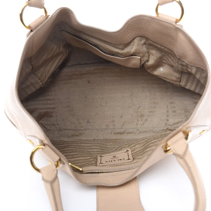 Prada Vitello Daino Pushlock Tote Sughero 5 of 24