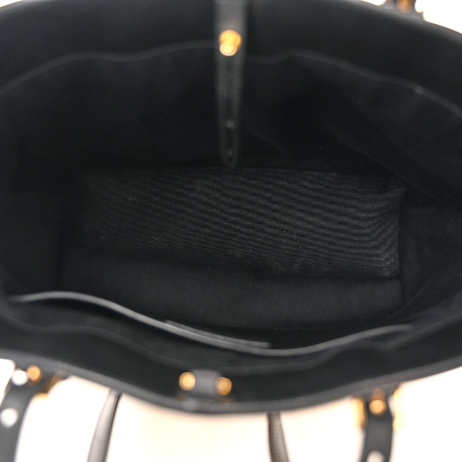 Saint Laurent Calfskin Raffia Mini Shopper Tote Naturale Black 5 of 13