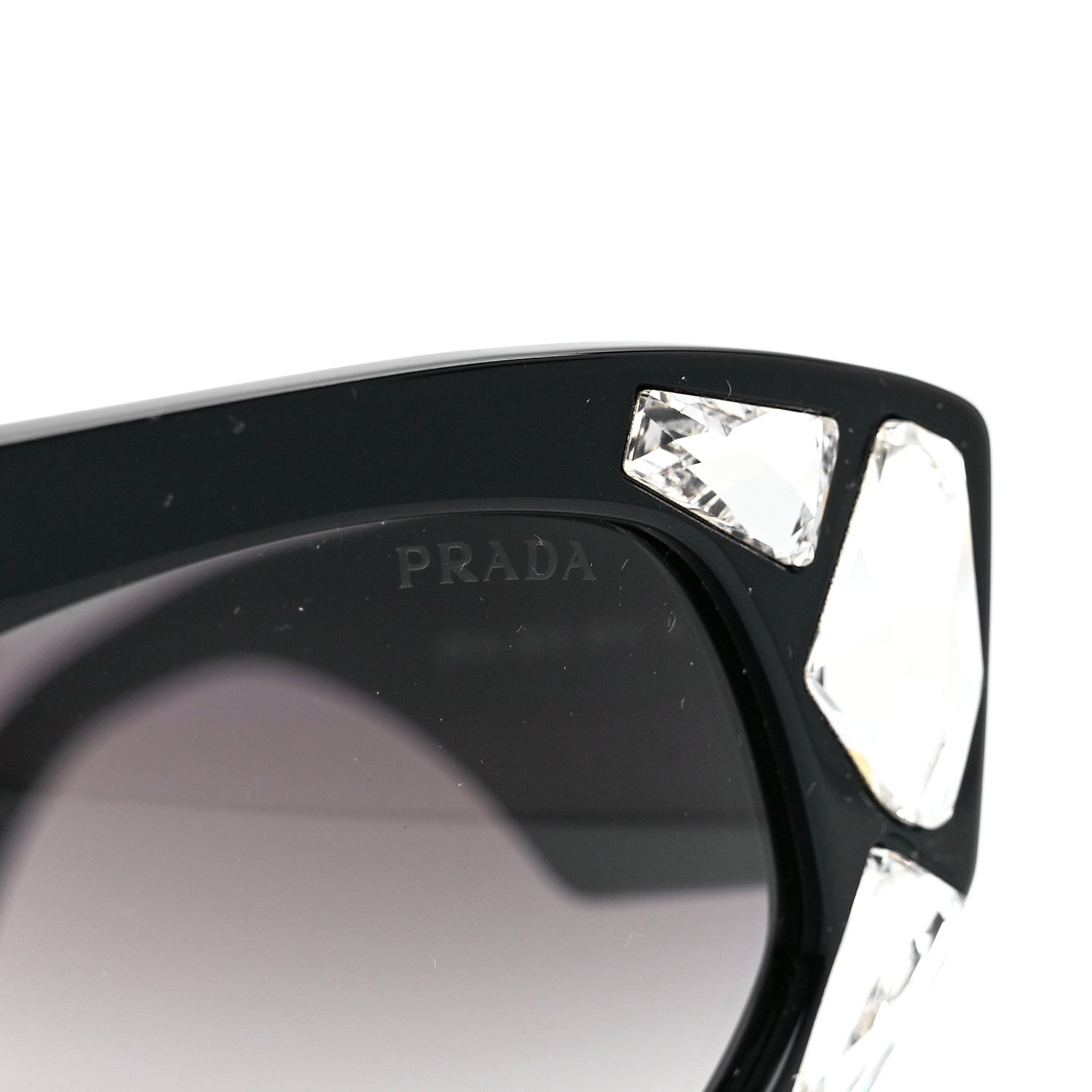 Prada Crystal Voice Sunglasses SPR 21Q Black 8 of 9