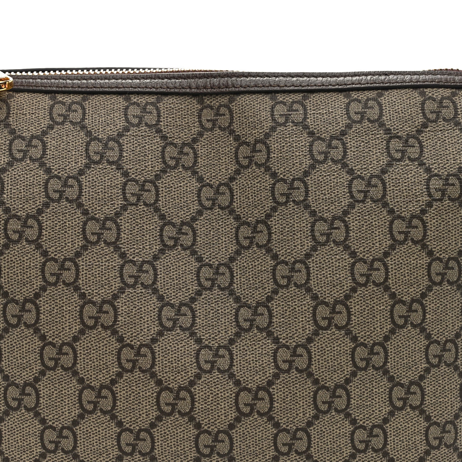 Gucci GG Supreme Monogram Textured Calfskin Web Super Mini Ophidia Shoulder Bag Beige Ebony New Acero 7 of 9