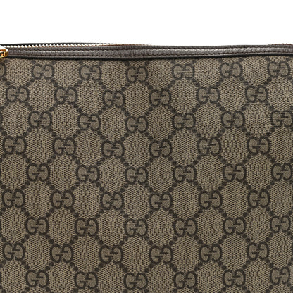 Gucci GG Supreme Monogram Textured Calfskin Web Super Mini Ophidia Shoulder Bag Beige Ebony New Acero 7 of 9