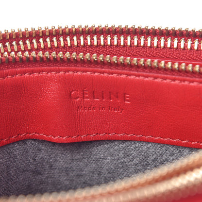 Celine Lambskin Small Trio Crossbody Bag Red 8 of 15