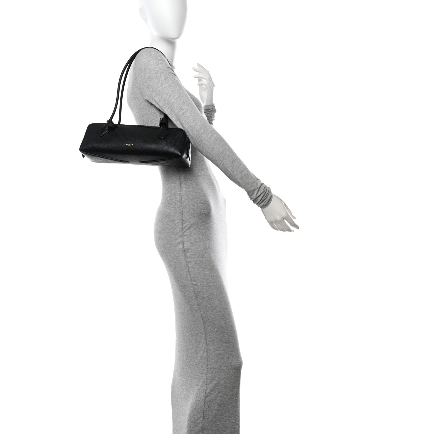 Alaia Goatskin Medium Le Teckel Bag Black 2 of 9