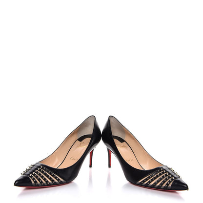 Christian Louboutin Kid Bareta 70 Pumps 40.5 Black Silver 6 of 11