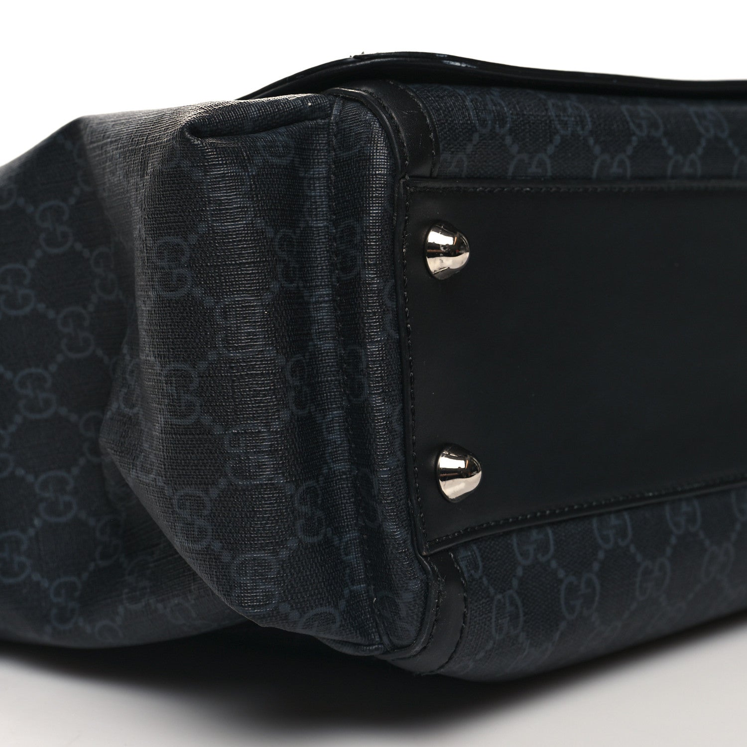 Gucci GG Supreme Monogram Web Messenger Diaper Bag Black Grey 10 of 15