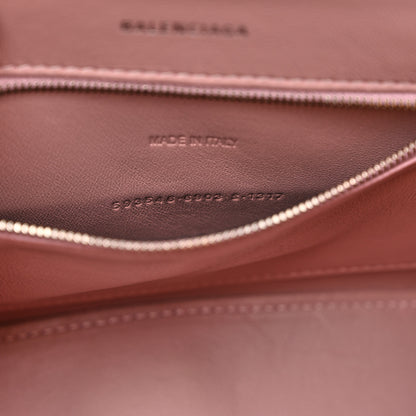 Balenciaga Shiny Calfskin Crocodile Embossed Small Hourglass Top Handle Bag Powder Pink 8 of 12