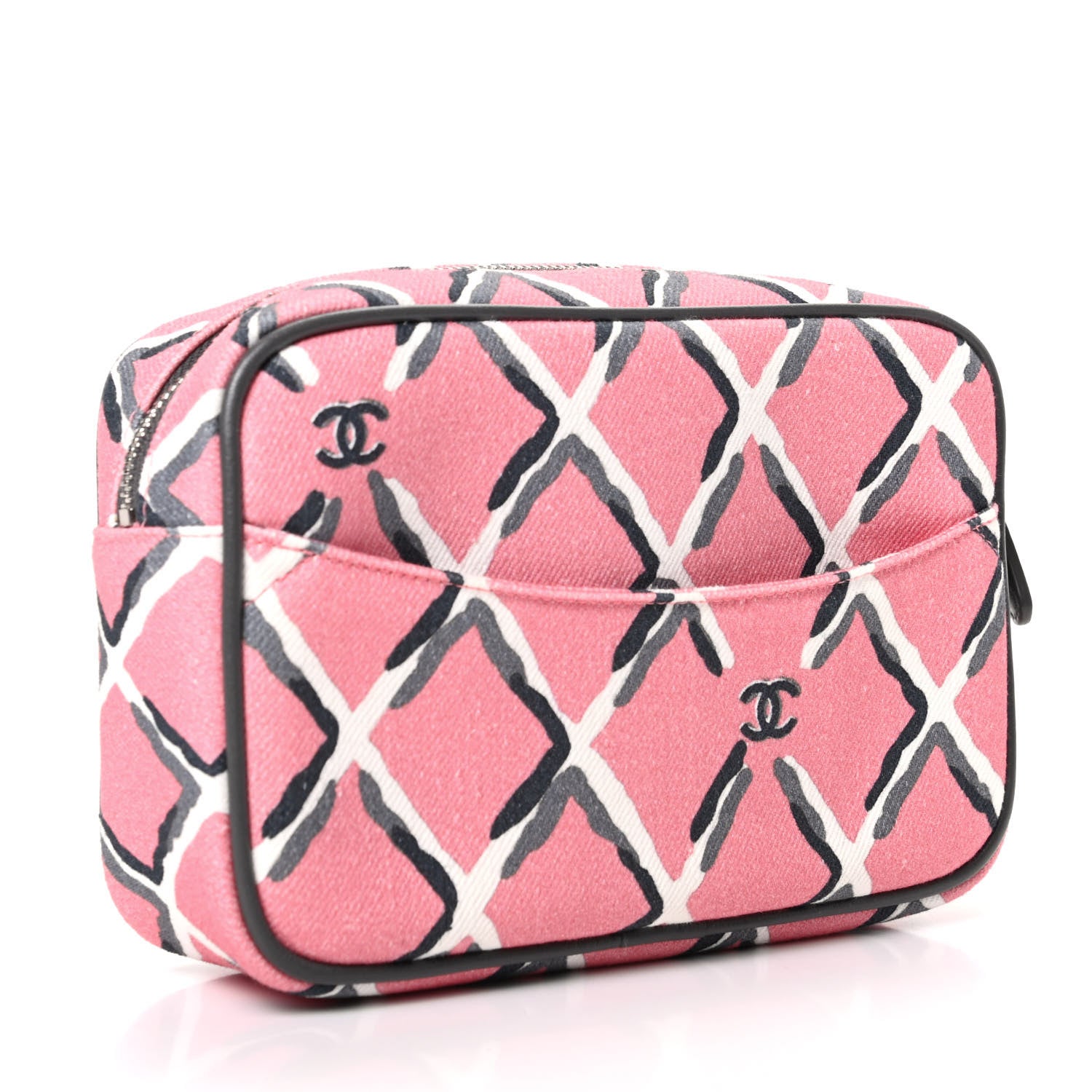 Chanel Canvas Airline Cosmetic Case Pink 3 of 9