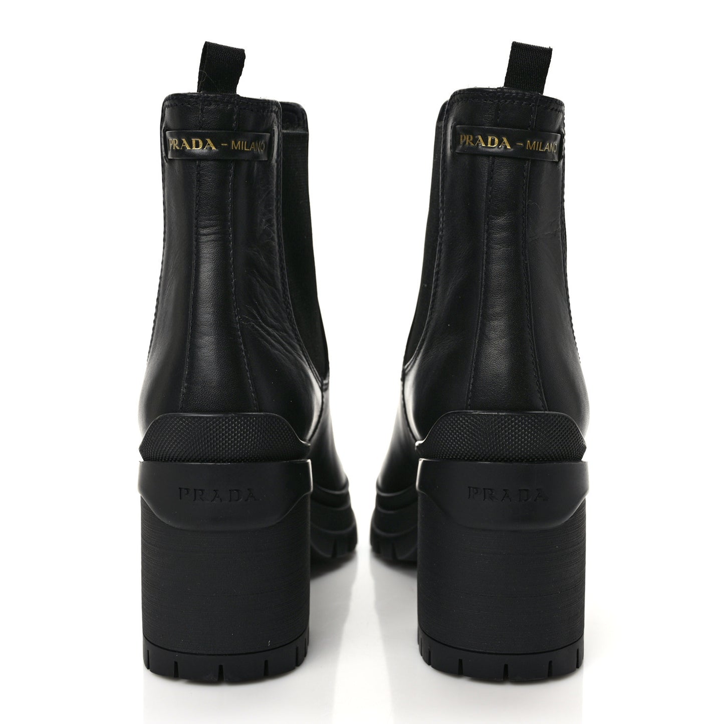 Vitello Montana Lug Sole Chelsea 55mm Boots 40 Black