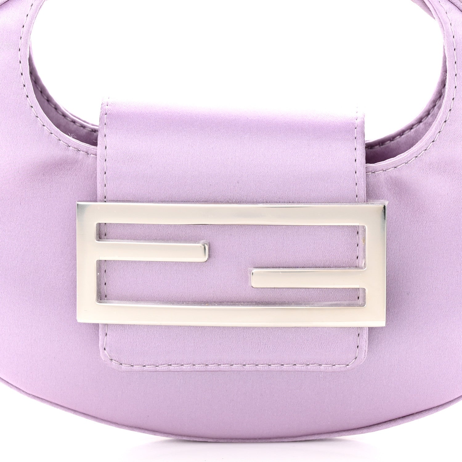 Fendi Silk Satin Mini Cookie Hobo Bag Lilla 8 of 10