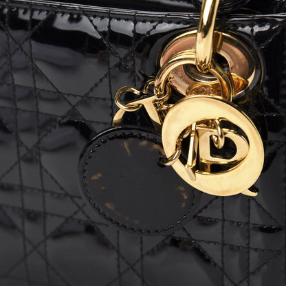Christian Dior Patent Cannage Mini Lady Dior Black 9 of 11